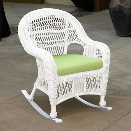 Woven Premium Deep Seat Upholstered Outdoor Chair Rocker